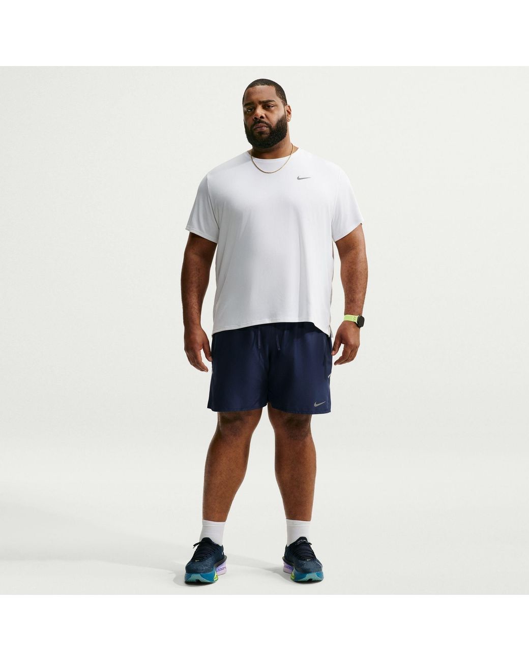Nike Blue Miler 7 Performance Running Shorts for men