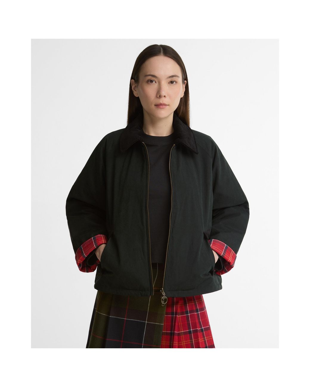 Barbour Black Dawn Heritage Select Reversible Cotton Barn Jacket