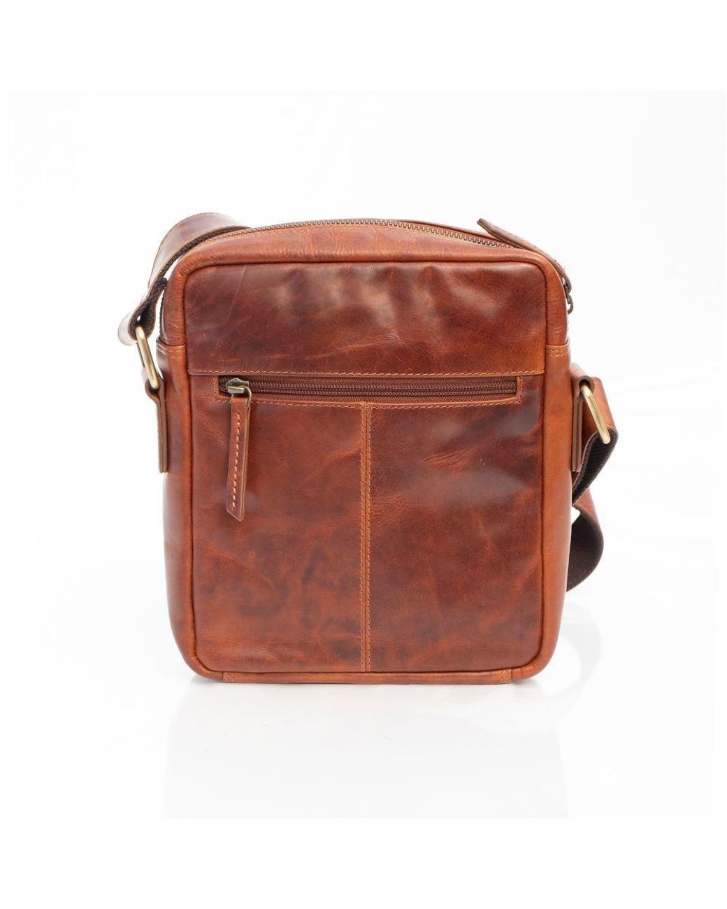 PRIMEHIDE Leather Brown Orion Flight Bag for men