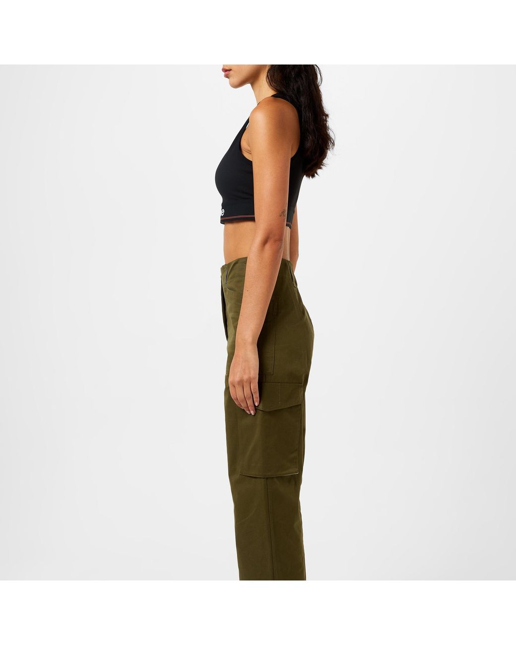 Rabanne Green Paco Logo Crop Vest Ld42