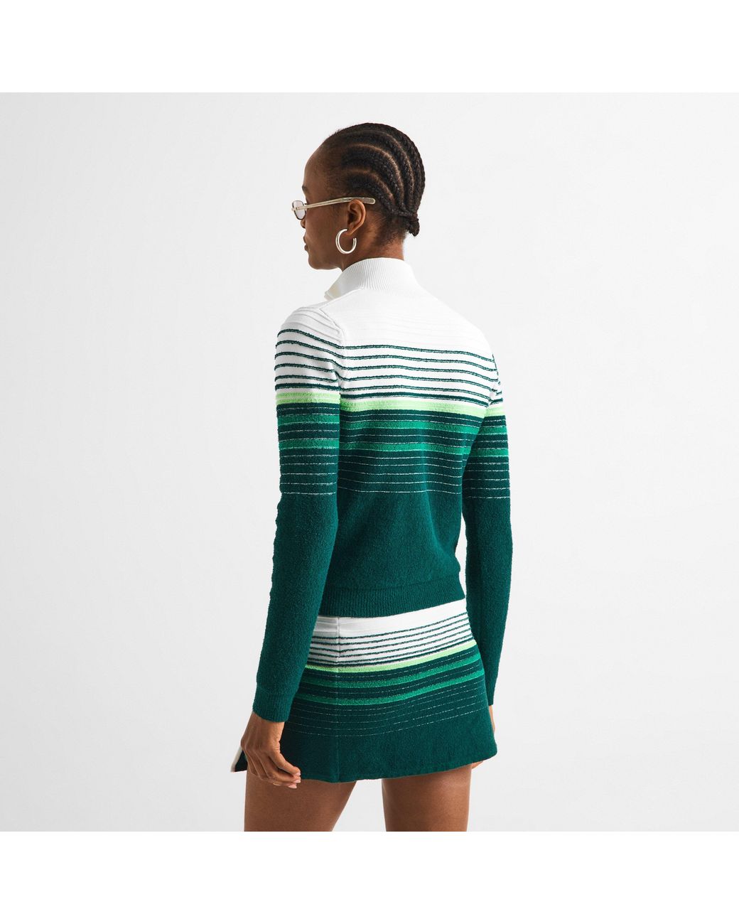 Casablanca Green Boucle Cardigan