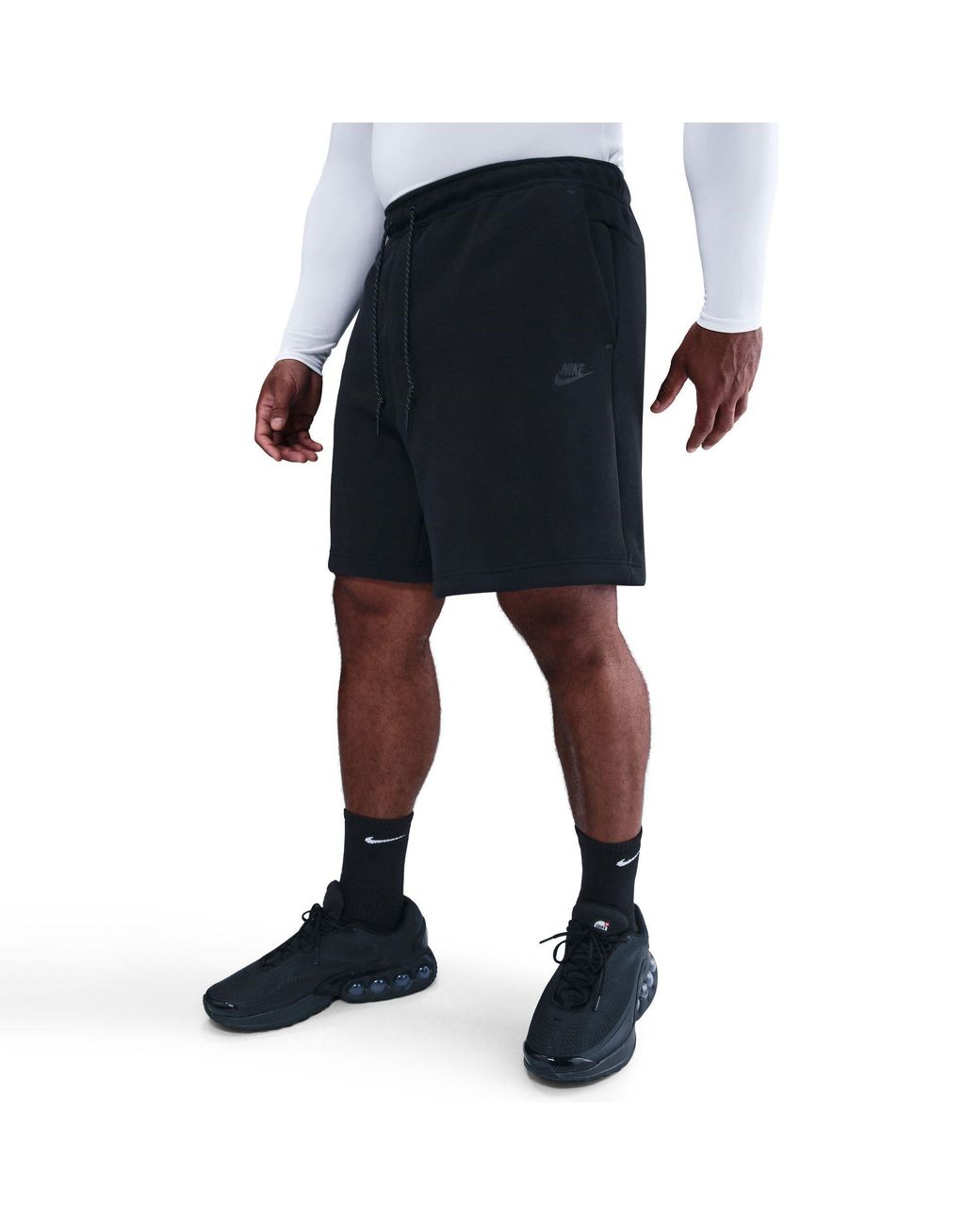 Nike Black Sportswear Tech Fleece Shorts for men