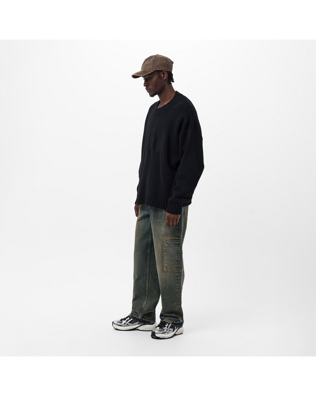 Represent Green Straight Leg Jeans for men