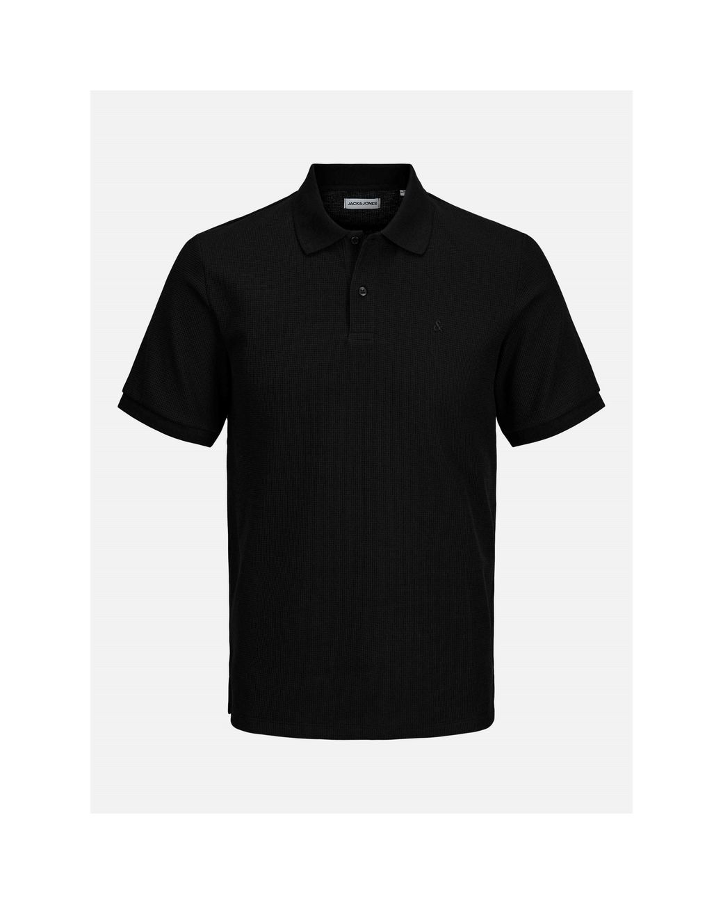 Jack & Jones Black Austin Short Sleeve Polo Shirt for men