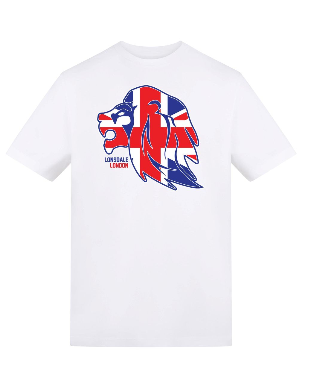 Lonsdale White Printed Logo Tee