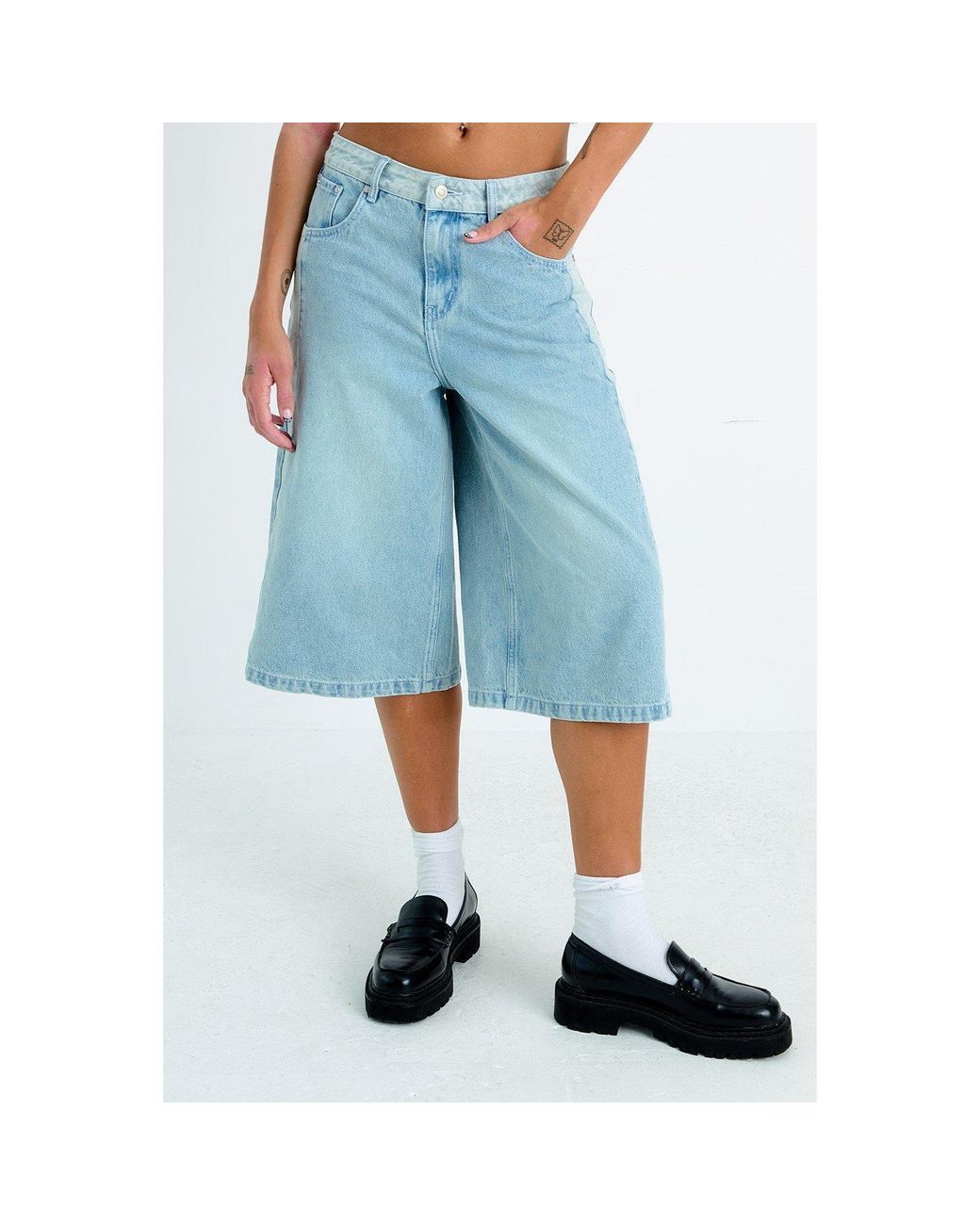 The Ragged Priest Blue Highway Jort Denim Shorts