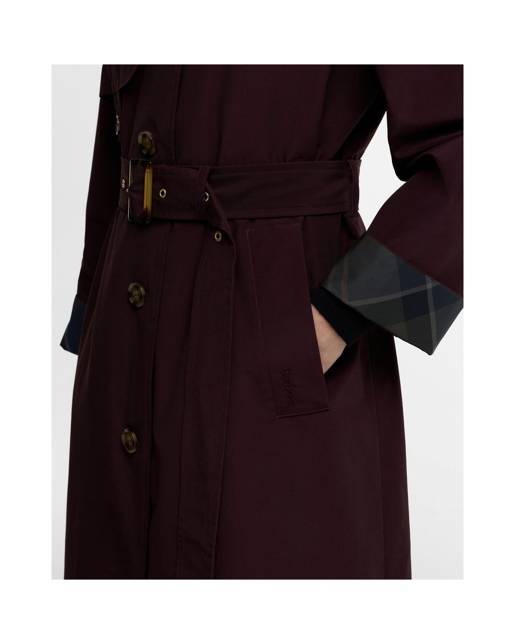 Barbour Black Antonella Modern Heritage Showerproof Trench Coat