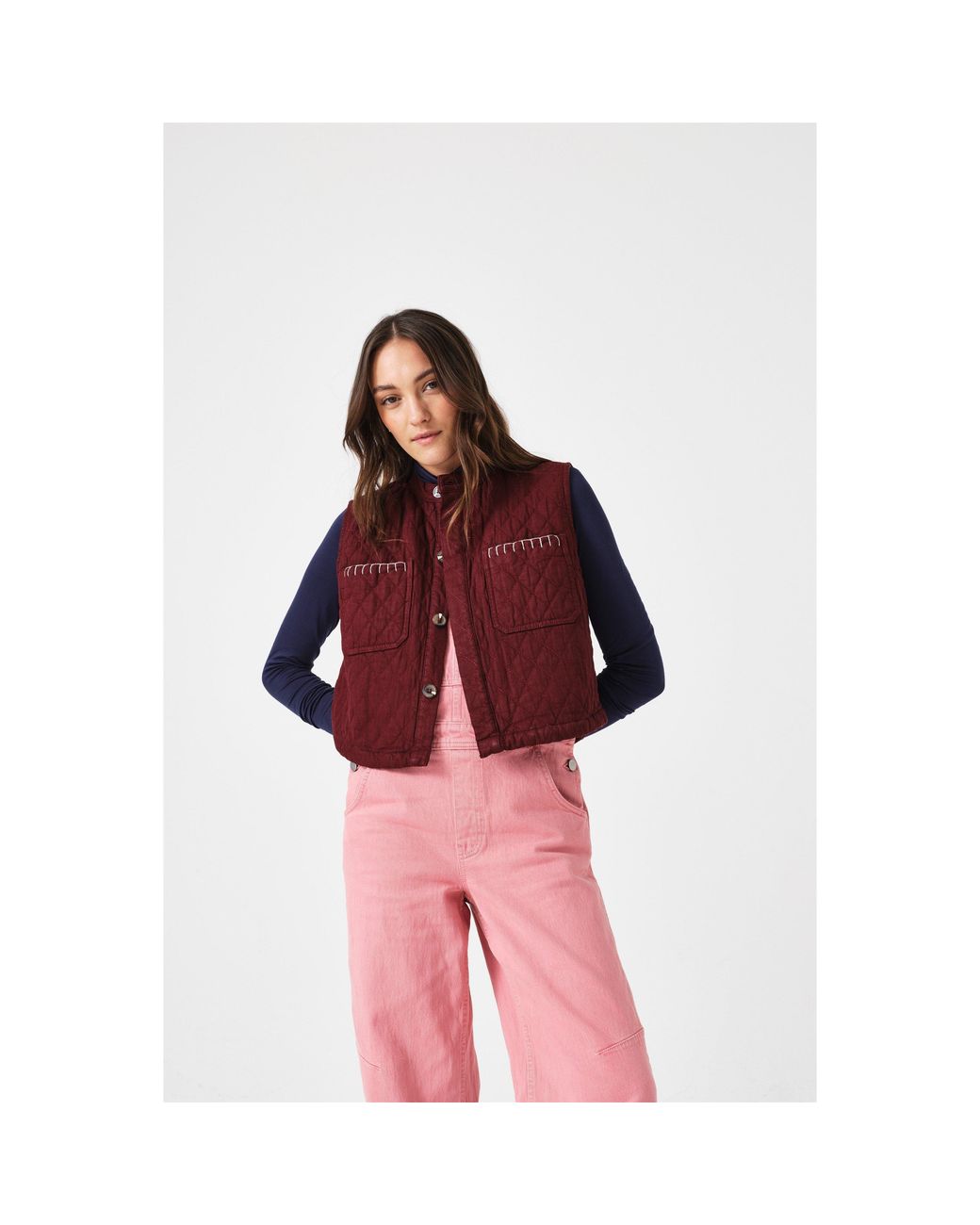 seventy + mochi Red Pablo Gilet