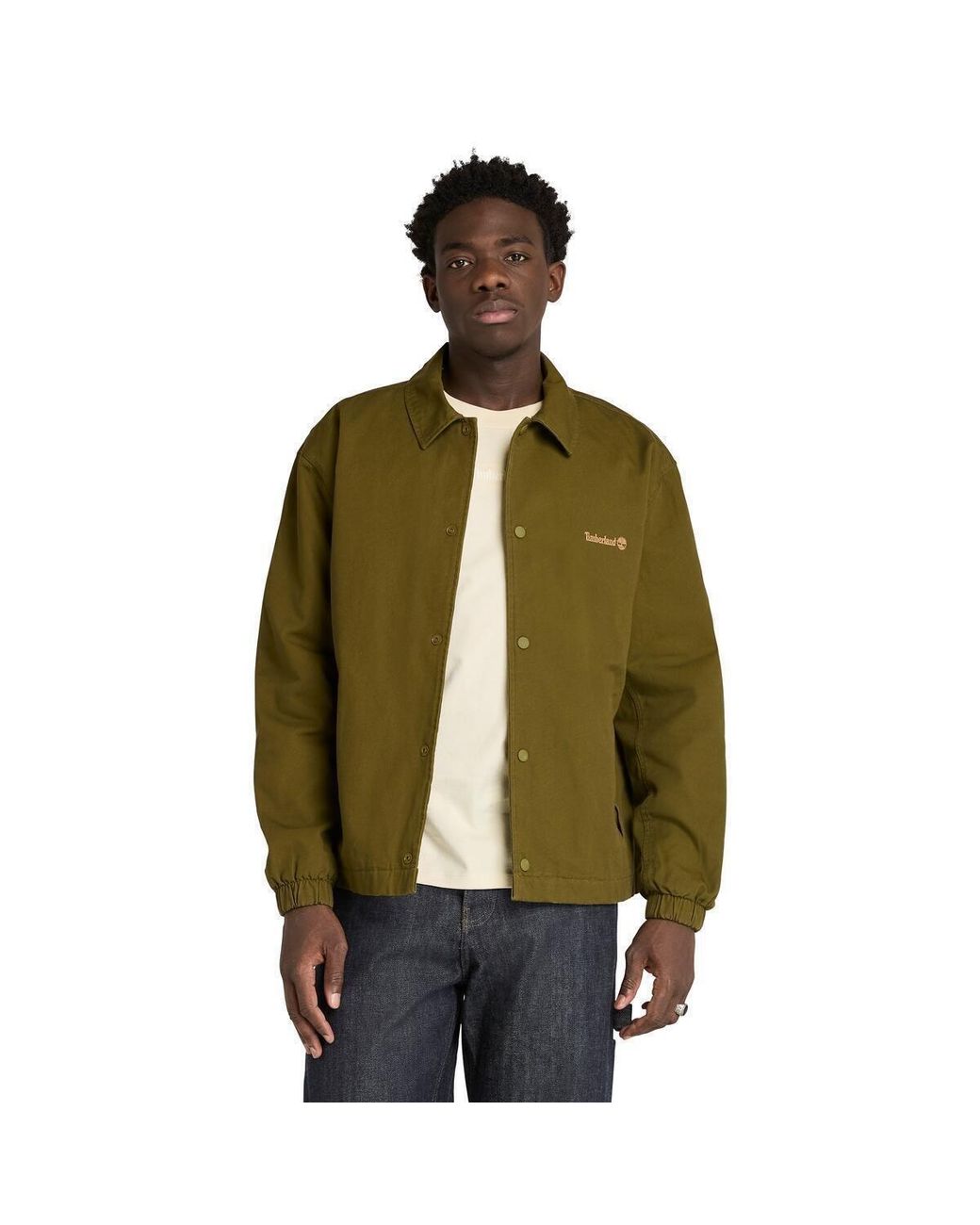 Timberland Green Coach Canvas Overshirt for men
