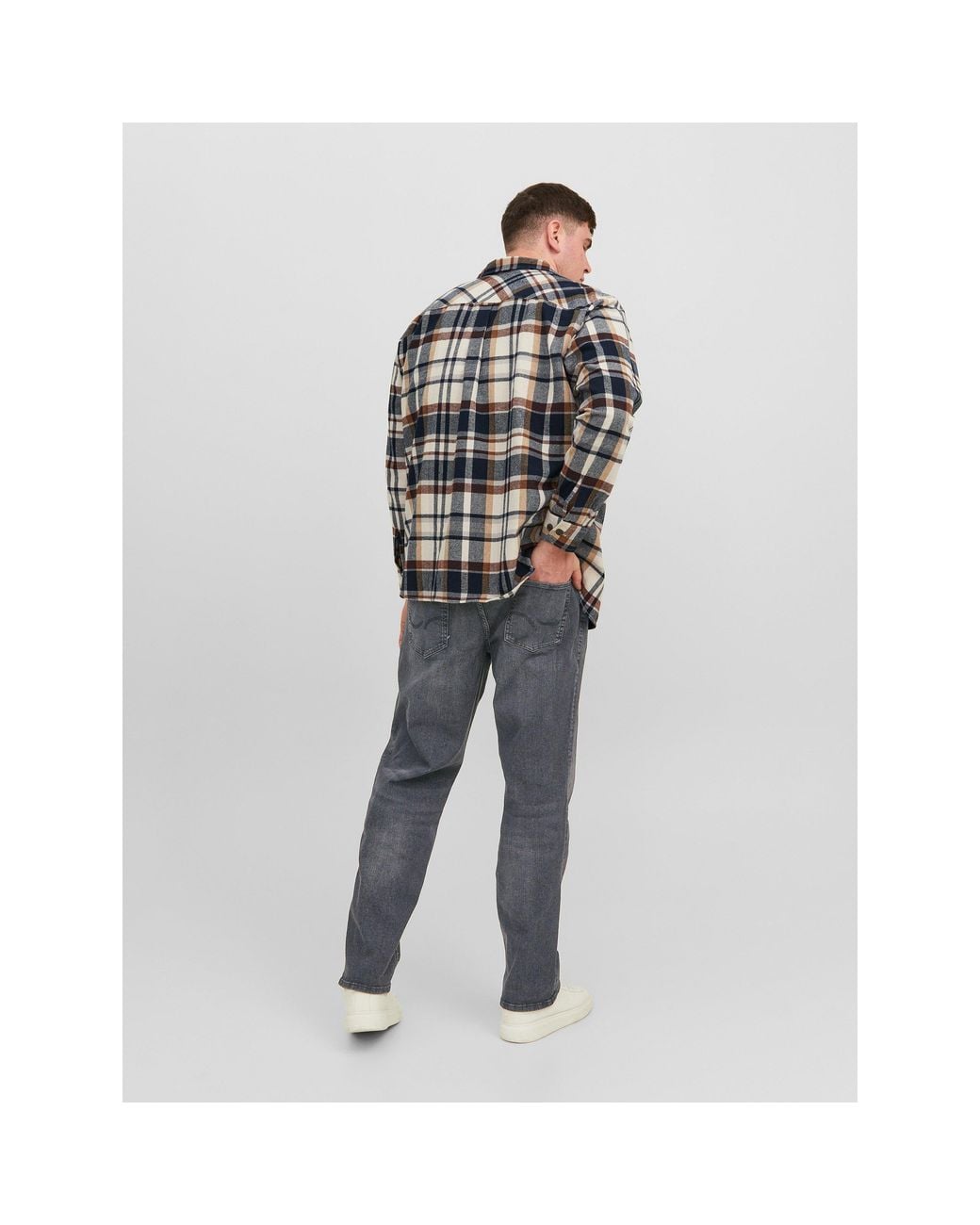 Jack & Jones Gray Jack+ Mike 270 Jeans Plus Size for men