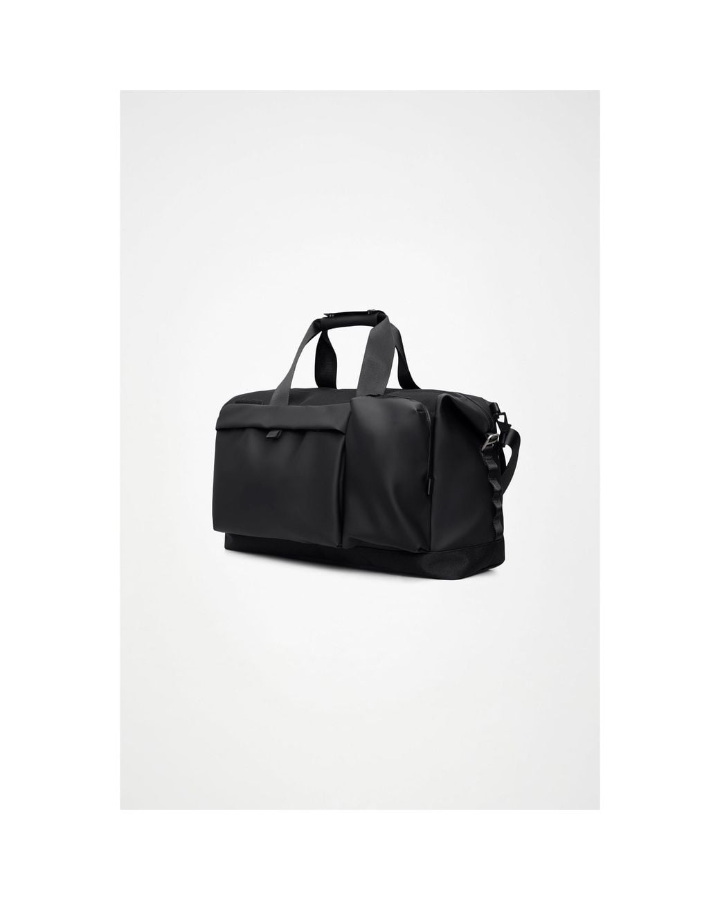 Rains Black Otaru Waterproof Weekend Holdall Bag 51 L