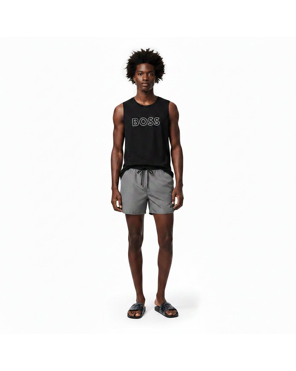 Boss Gray Sailfish Swim Shorts for men