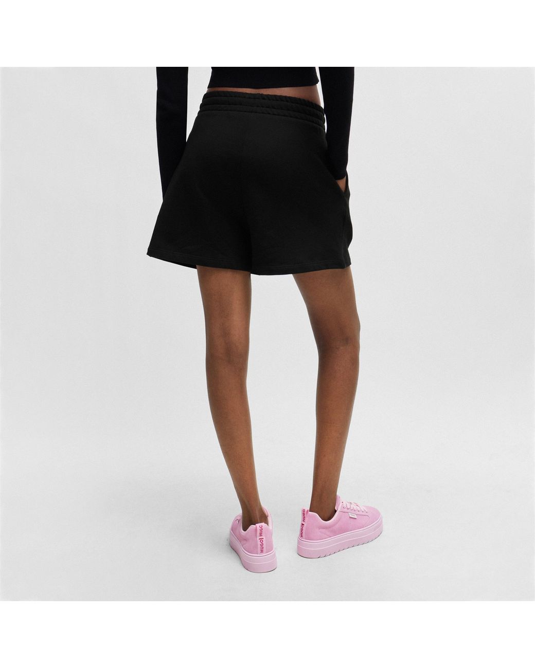HUGO Black Narondia Fleece Shorts