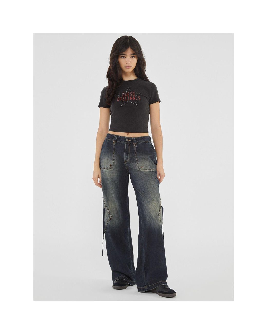 Guess Black Star Std Bby T Ld44