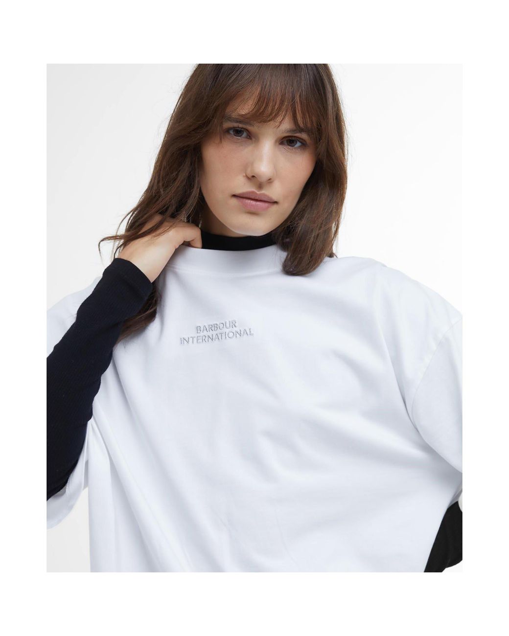 Barbour White Franchesca Logo T-Shirt