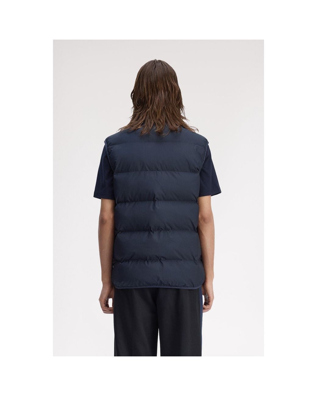 Fred Perry Blue Insulated Quilted Gilet for men
