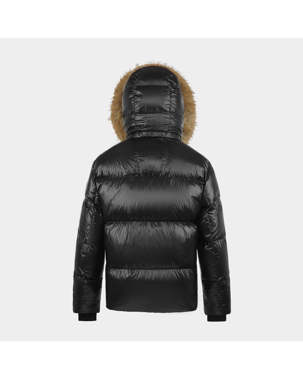 ARCTIC ARMY Black Puffer Og Hooded Long Sleeve Short Puffer Jacket