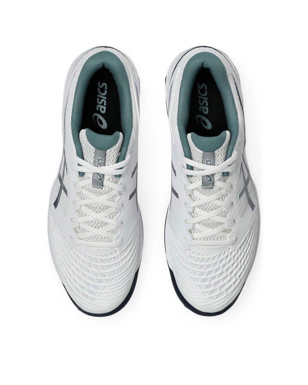 Asics White Field Astro Hockey Shoes for men