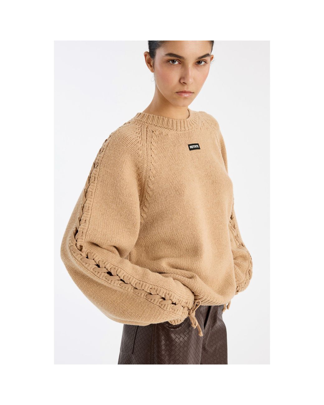 ROTATE BIRGER CHRISTENSEN Natural Sui Lace Knitted Cardigan