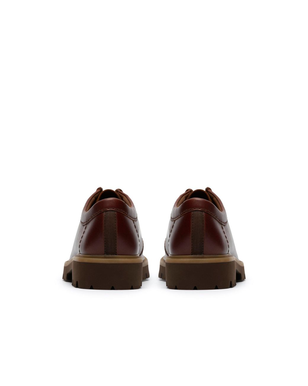Clarks Brown Cleyhill Seam Leather Moc-Toe Shoes for men