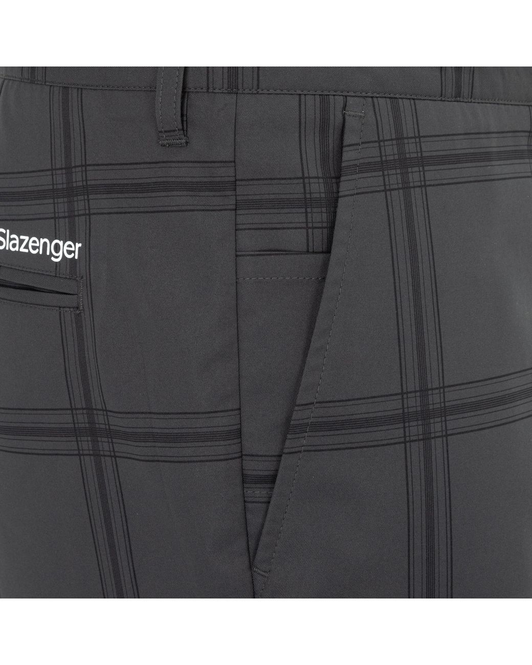 Slazenger 1881 Gray Check Golf Trousers for men