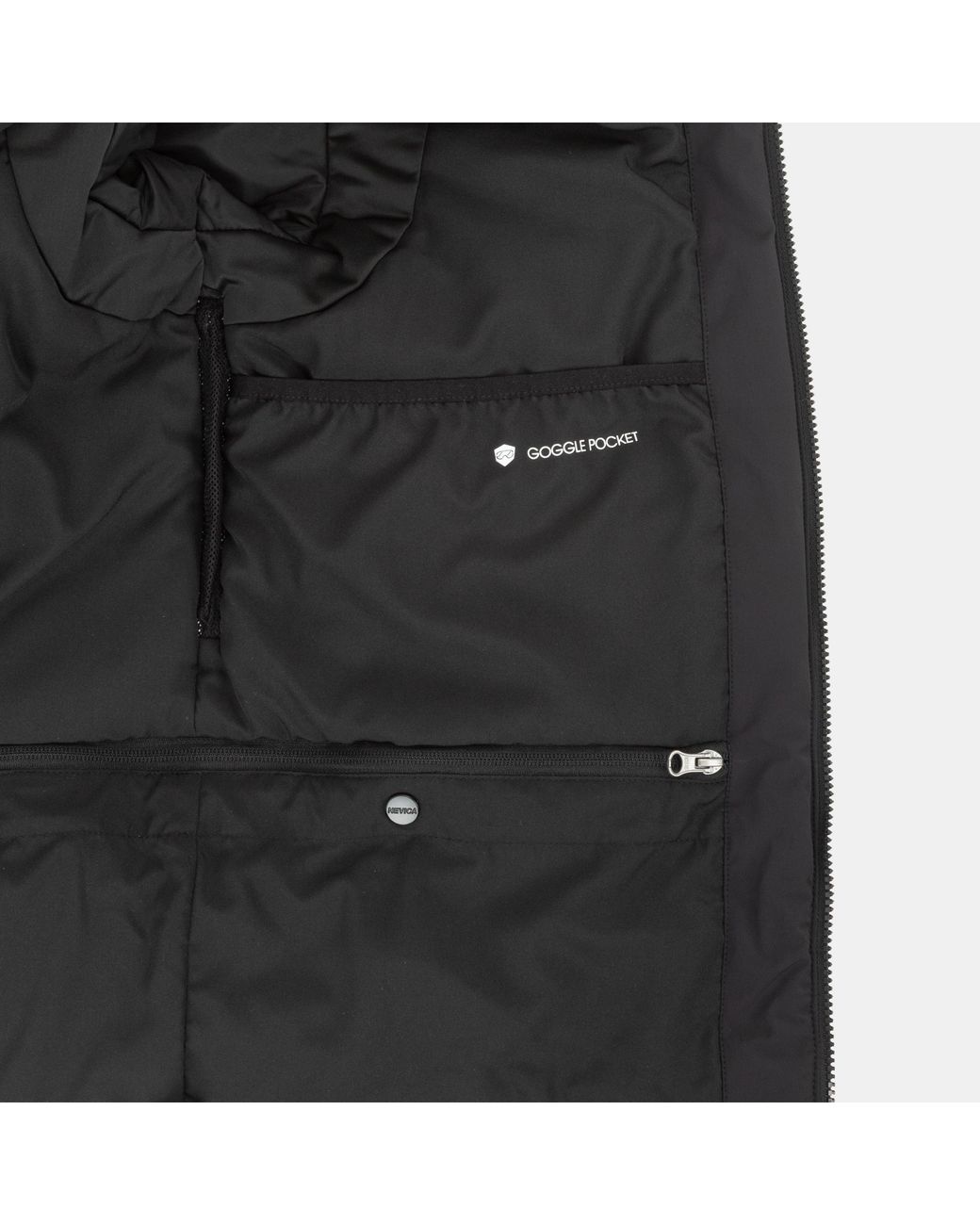 Nevica Black Vail Waterproof Windproof Synthetic Insulated Detachable Hood Ski Jacket for men