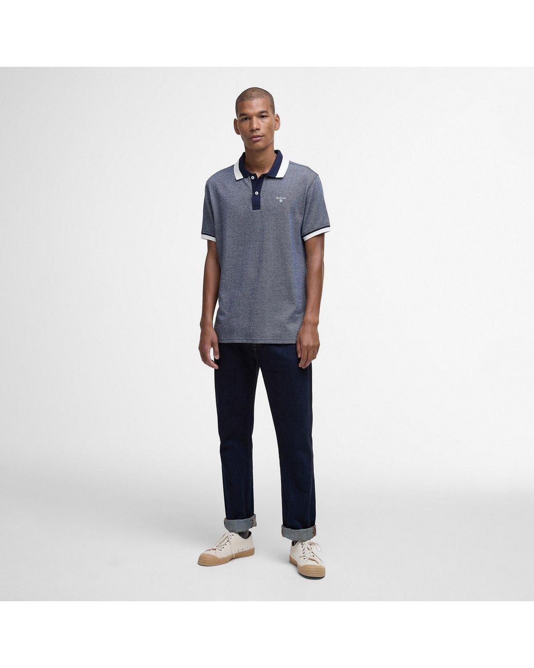 Barbour Gray Helwith Polo Shirt for men