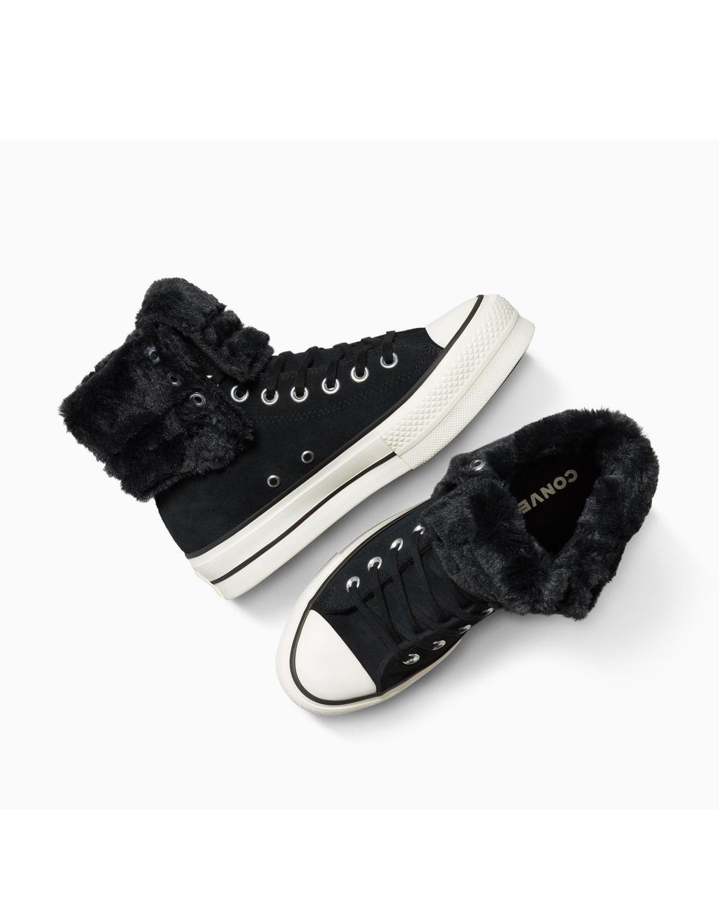 Converse Black Chuck Taylor All Star Fol Platform Trainers