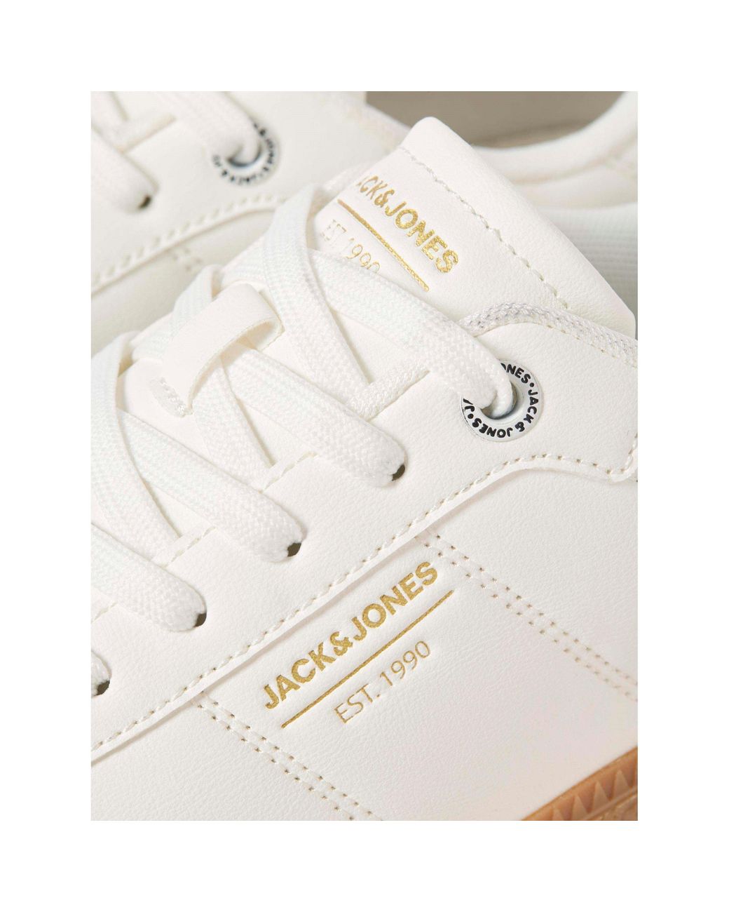 Jack & Jones White Reecher Pu Sneakers for men