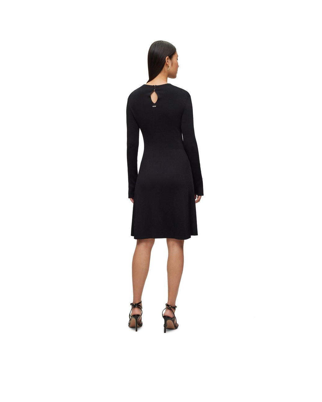 Boss Black Mini Viscose Knitted Jumper Dress