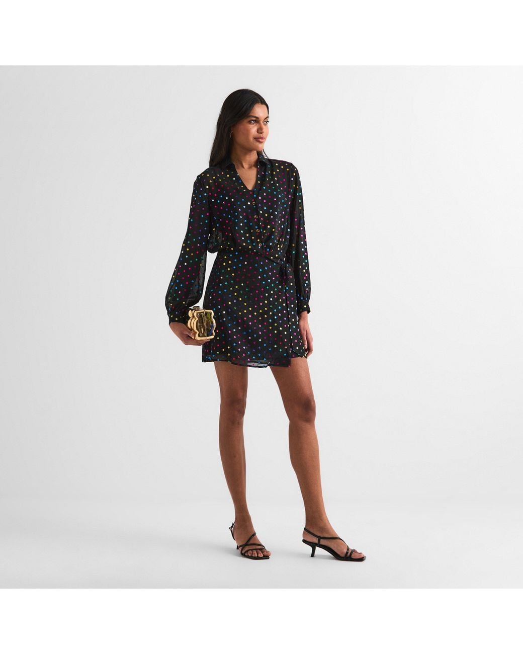 Never Fully Dressed Black Miley Wrap Dress