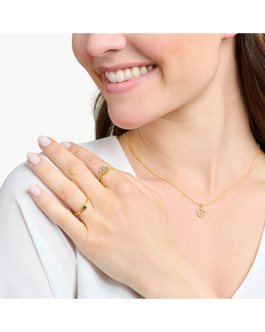 Thomas Sabo Metallic Peace Ring
