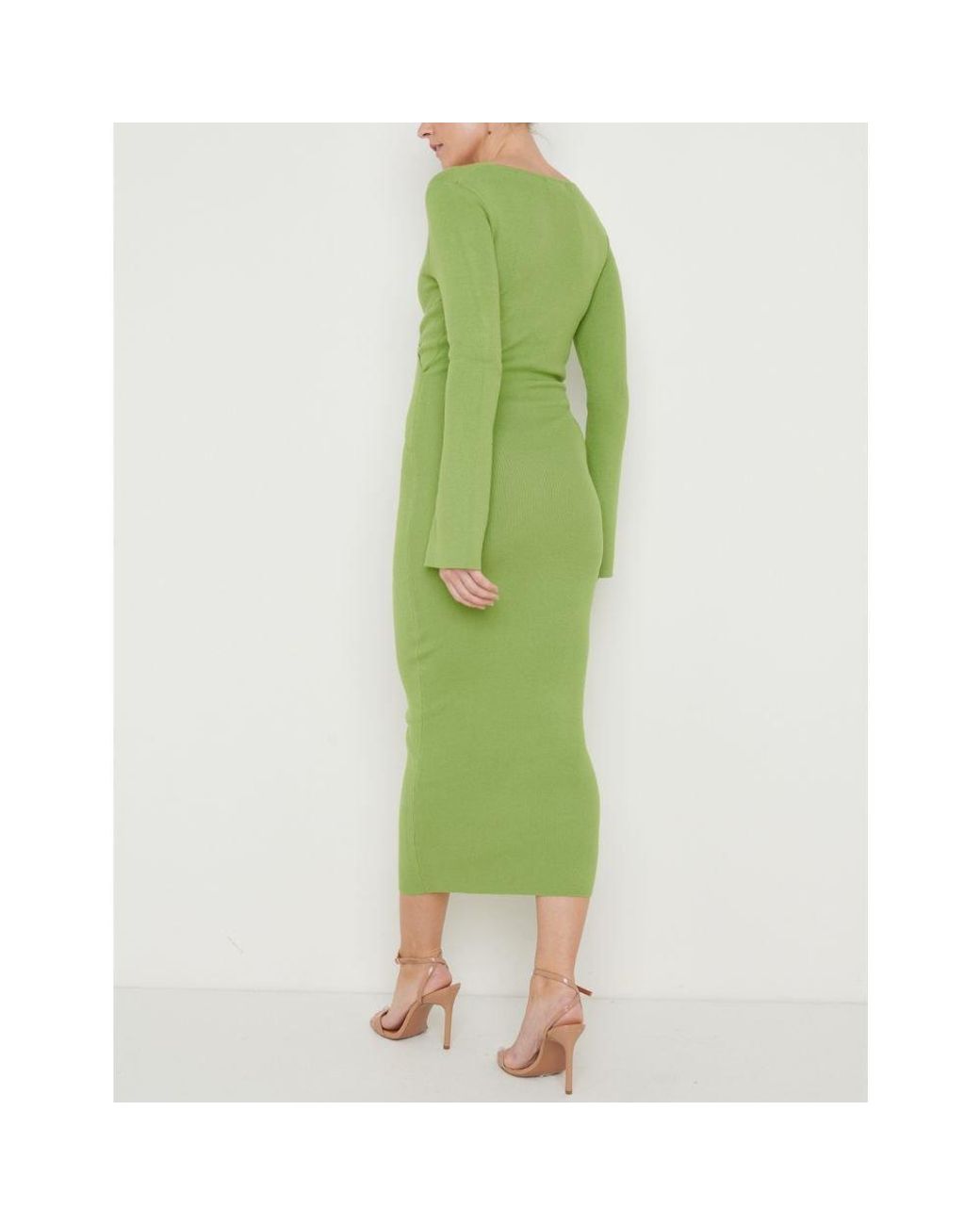 Pretty Lavish Green Knitted Jumper Dress