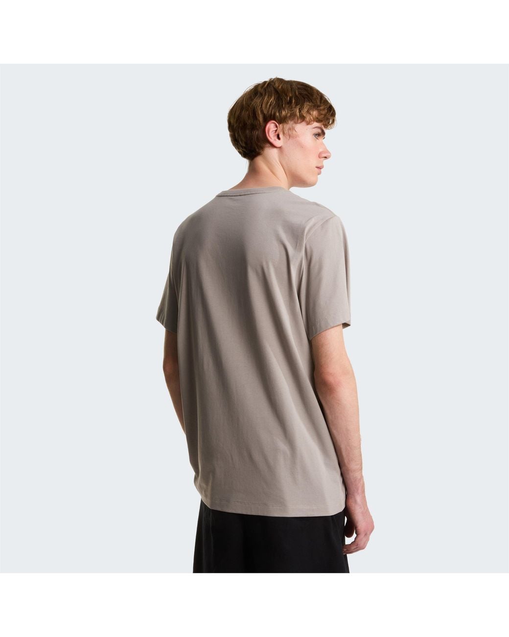 The North Face Gray Regular Fit Simple Dome T-Shirt for men