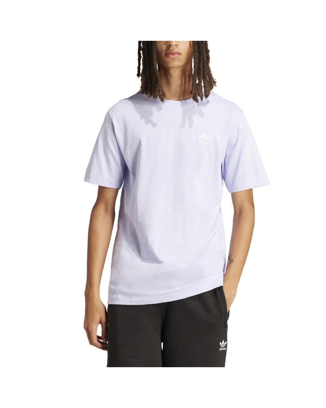 Adidas Originals White Trefoil Essentials T-Shirt for men