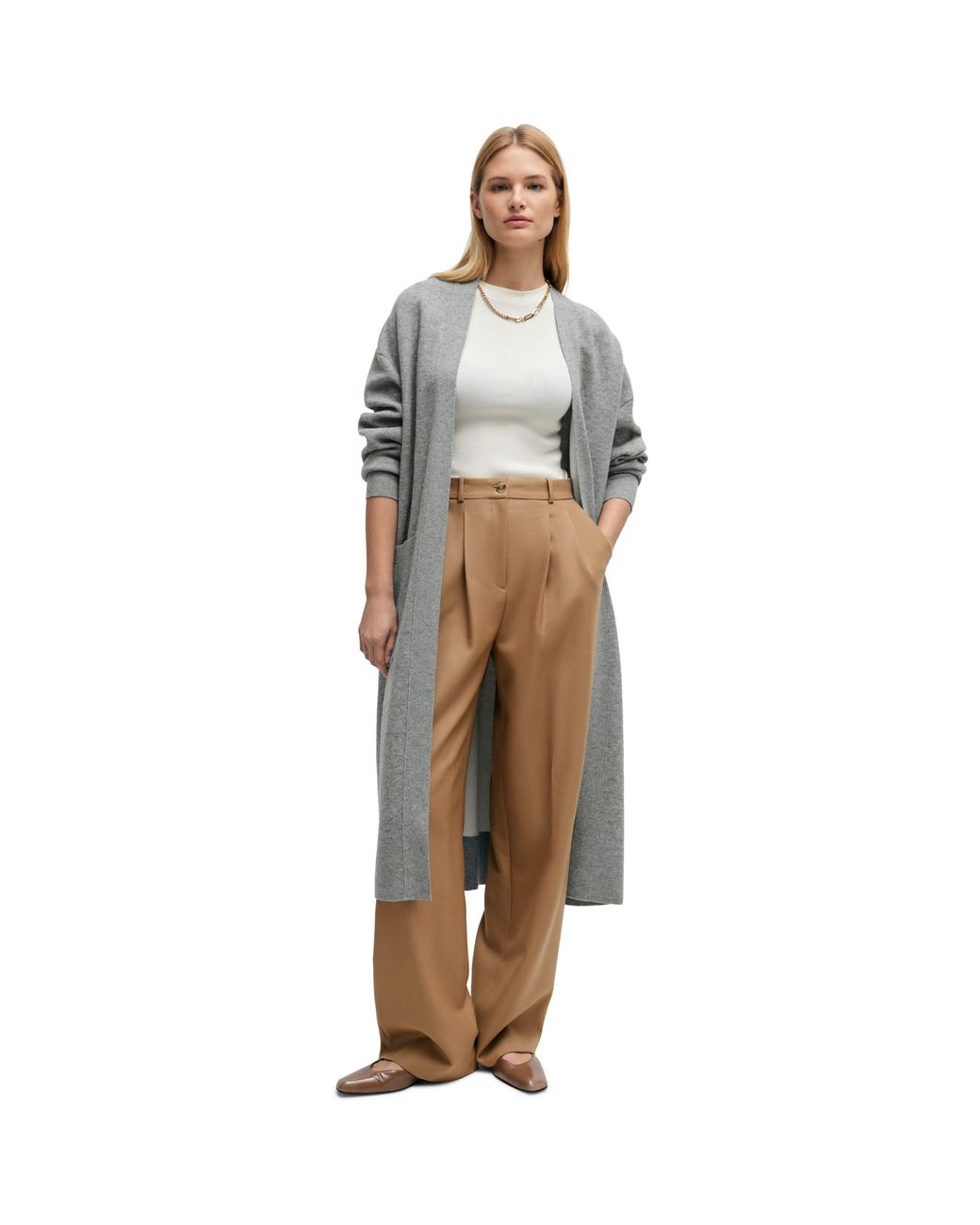Boss Gray Febrana Knitted Top