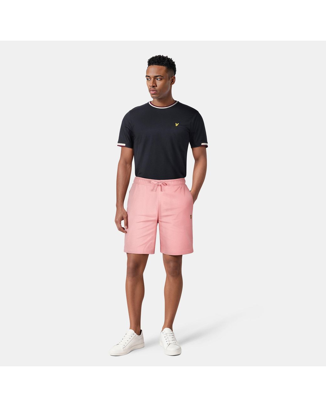 Lyle & Scott Pink Fleece Shorts for men