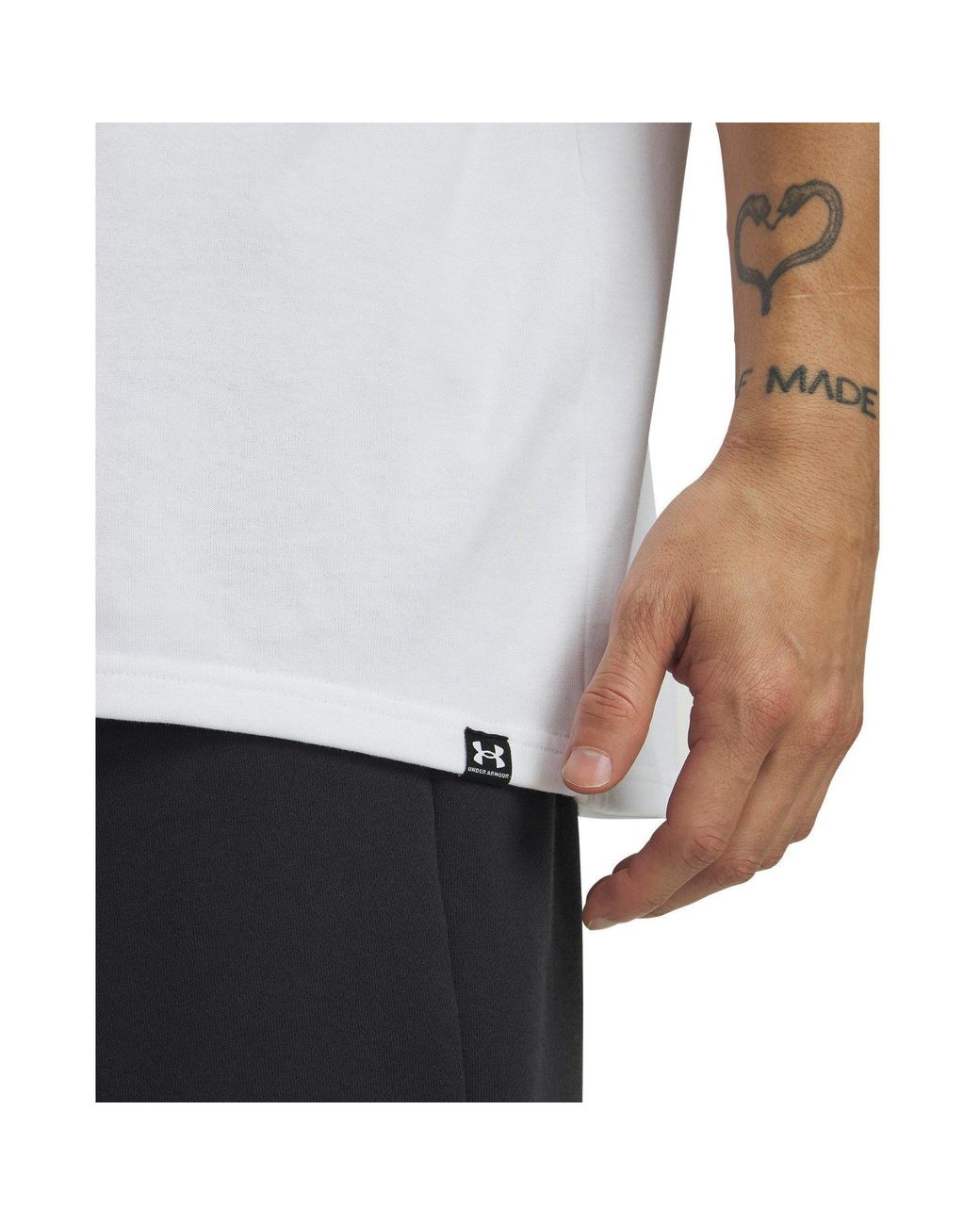 Under Armour White Short-Sleeve Performance Gym Top for men