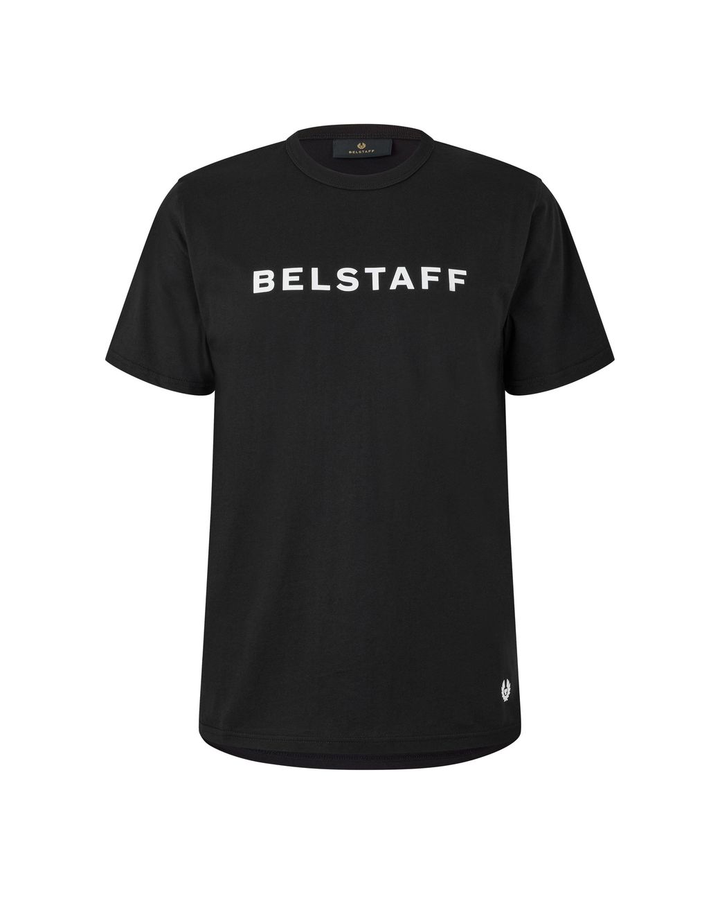 Belstaff Black Logo Cotton Crew-Neck Short-Sleeve T-Shirt for men