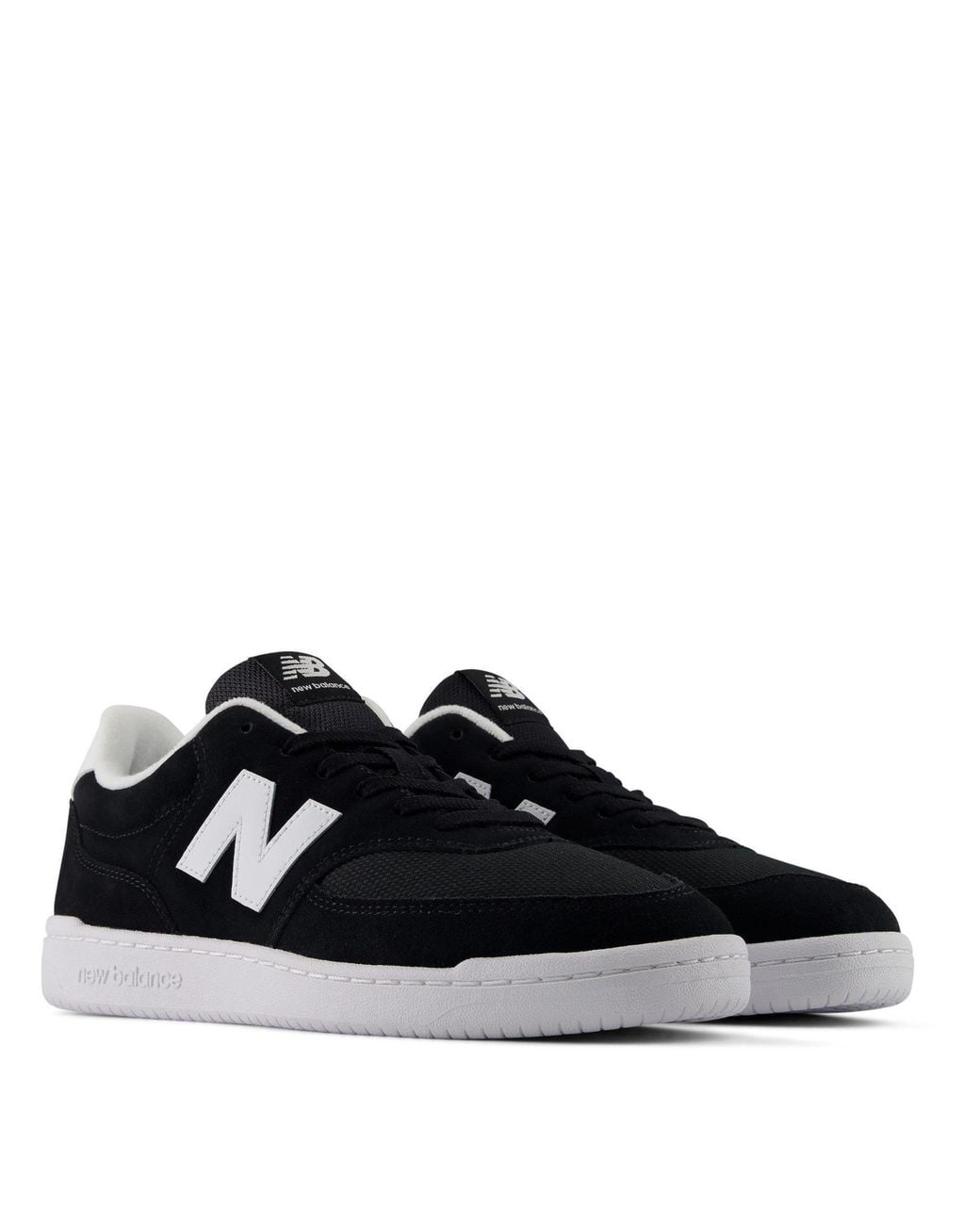 New Balance Black Bb80 Leather Low-Top Trainers for men