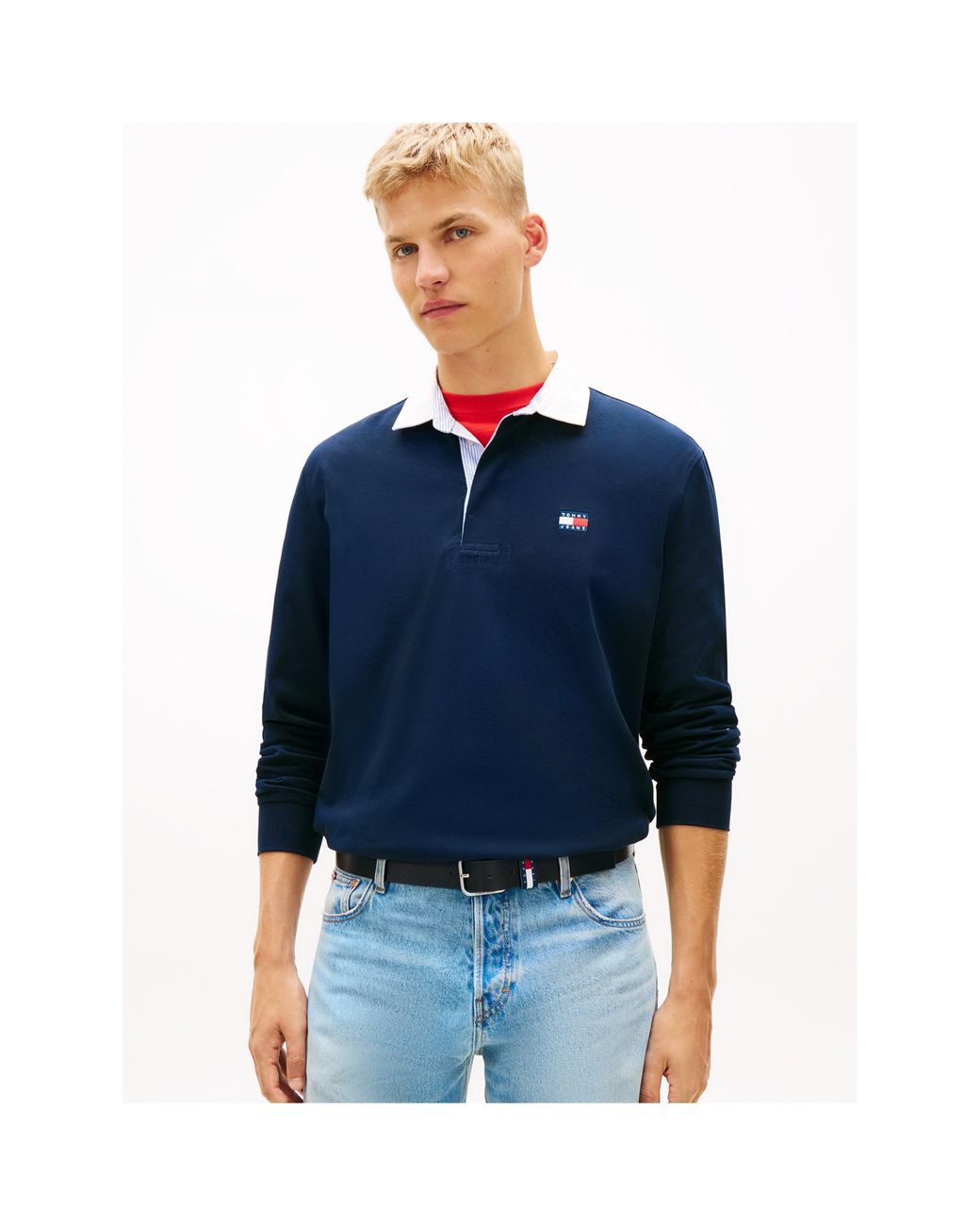 Tommy Hilfiger Blue Rugby Polo Shirt for men