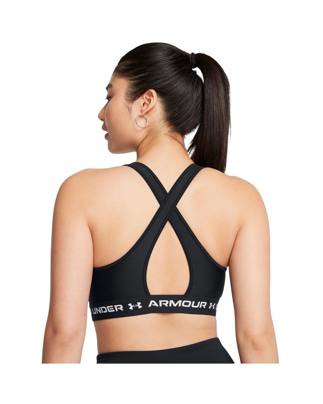Under Armour Black Crossback Medium Impact Sports Bra