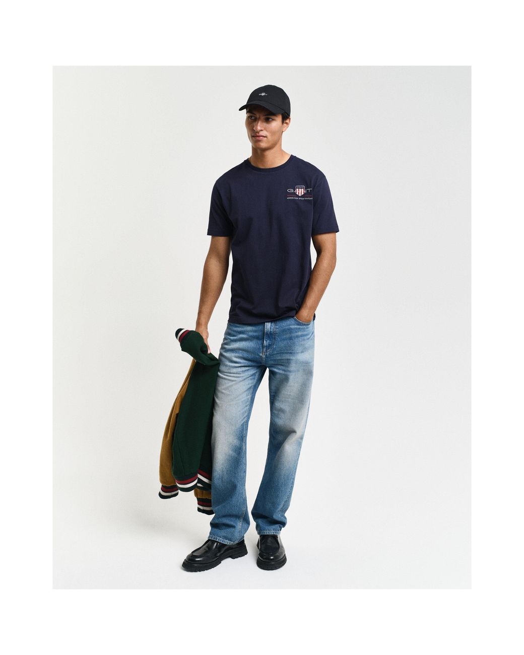 Gant Blue Shield Logo Cotton Short-Sleeve T-Shirt for men