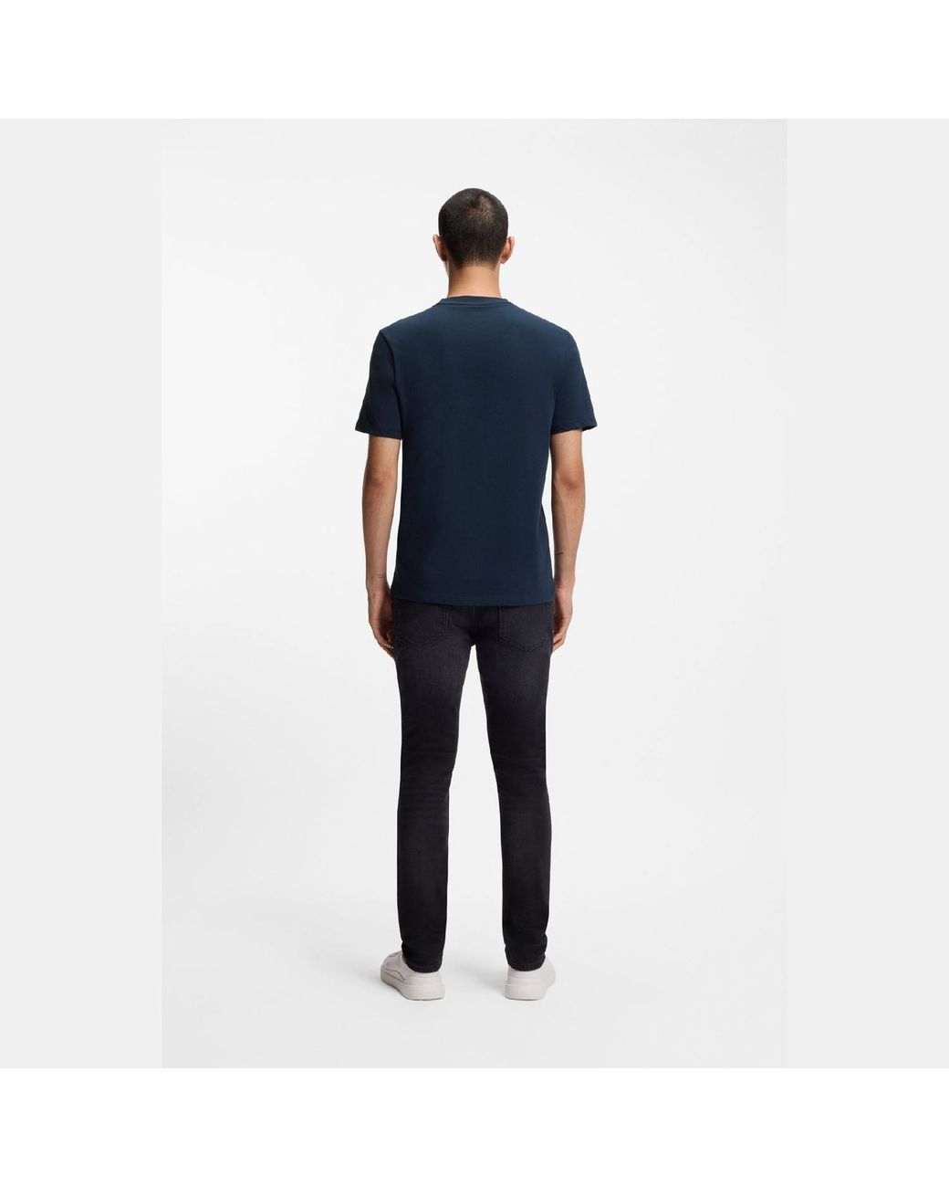 HUGO Blue Dero222 Logo Print T-Shirt for men