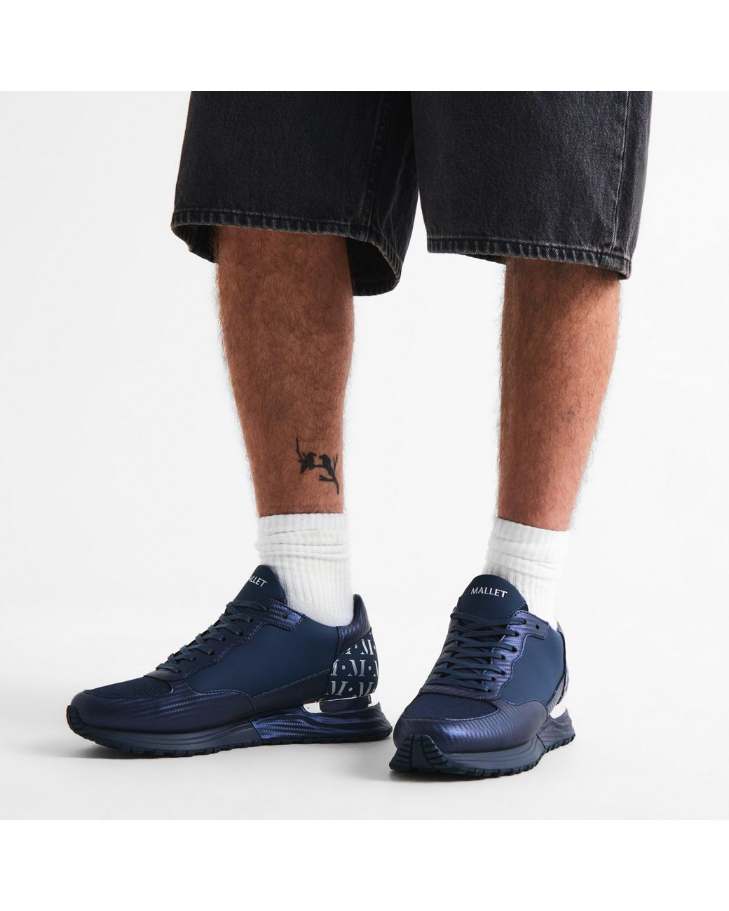 Mallet Blue Popham Carbon Fibre Low-Top Trainers for men