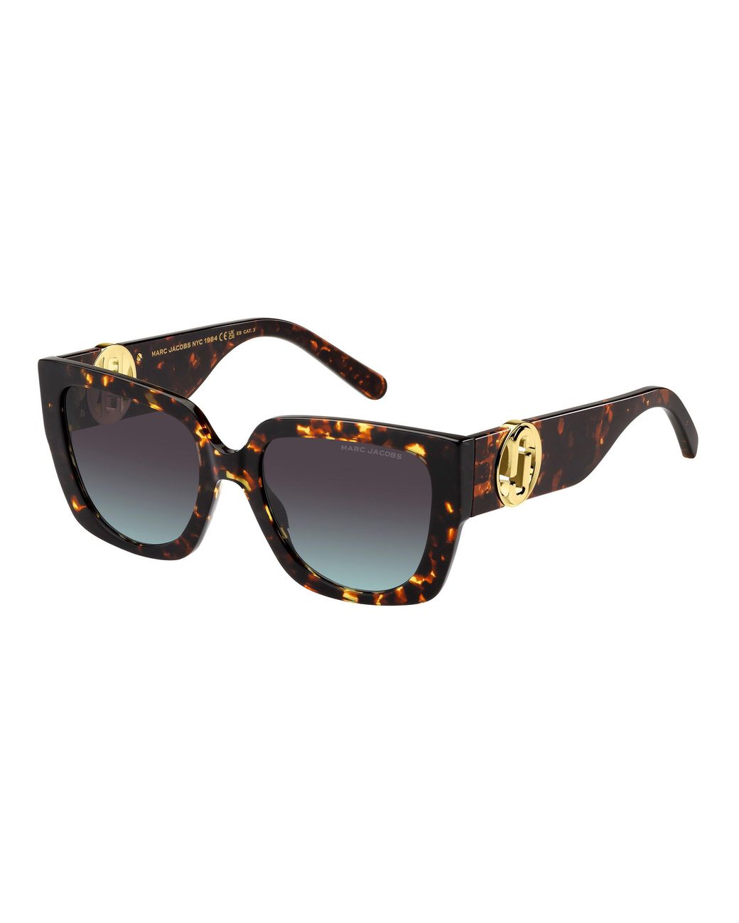 Marc Jacobs Black Square Round Sunglasses