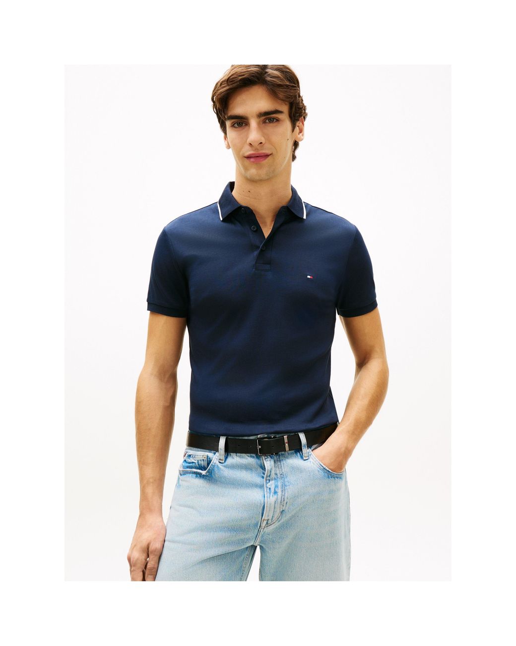 Tommy Hilfiger Blue Short Sleeve Polo Shirt for men