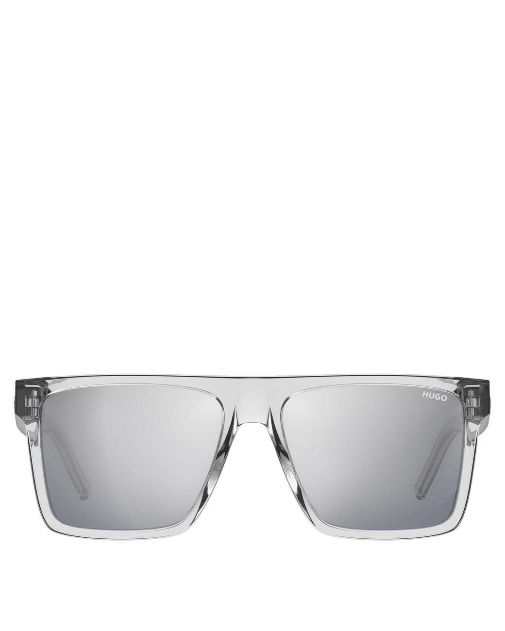 HUGO White Rectangle Sunglasses for men
