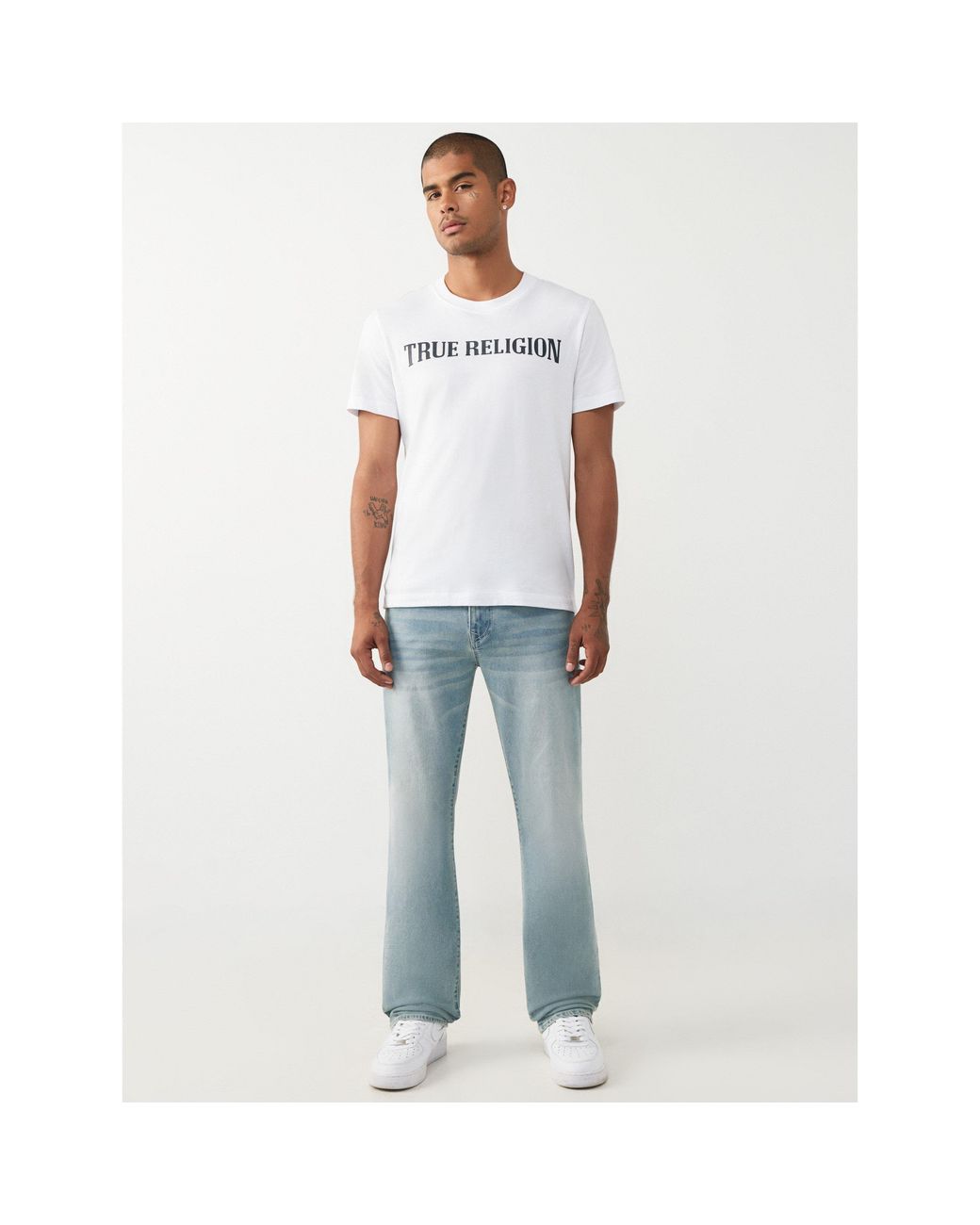 True Religion Blue Straight Leg Jeans for men