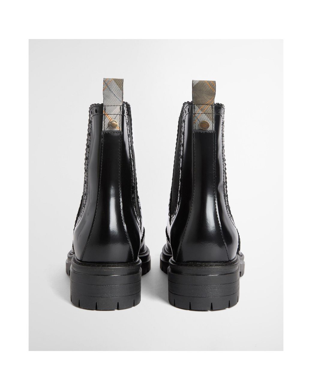 Barbour Black Fawne Leather Chelsea Boots